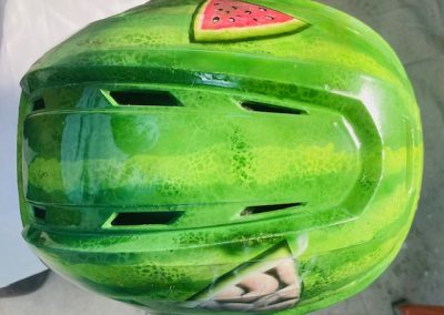 watermelon hockey helmet top side